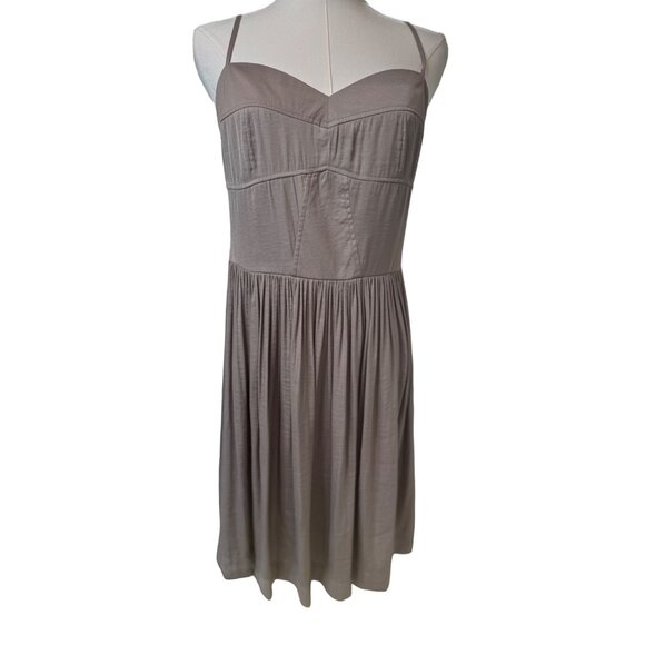 2/$30 TART Large Vintage Taupe Sundress Fitted Bodice - Picture 1 of 12